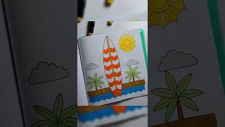 Coloring a Surfboard 🏄‍♀️ | Ride the Waves #coloringadventure #coloringislife #coloring