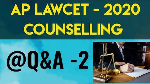 Q & A Episode -2 | AP LAWCET-2020 Admission Doubts | By Krishna