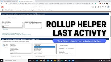 Salesforce: Using Rollup Helper for Last Activity Date