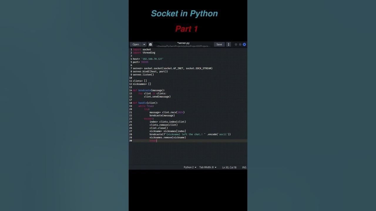 Socket Programming using python - YouTube