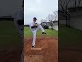 What do you see college pitcher slow motion change up pitch pov