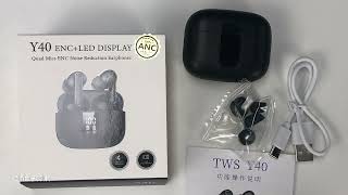Earbuds T63 TWS wireless earbuds led display long lasting noise cancelling