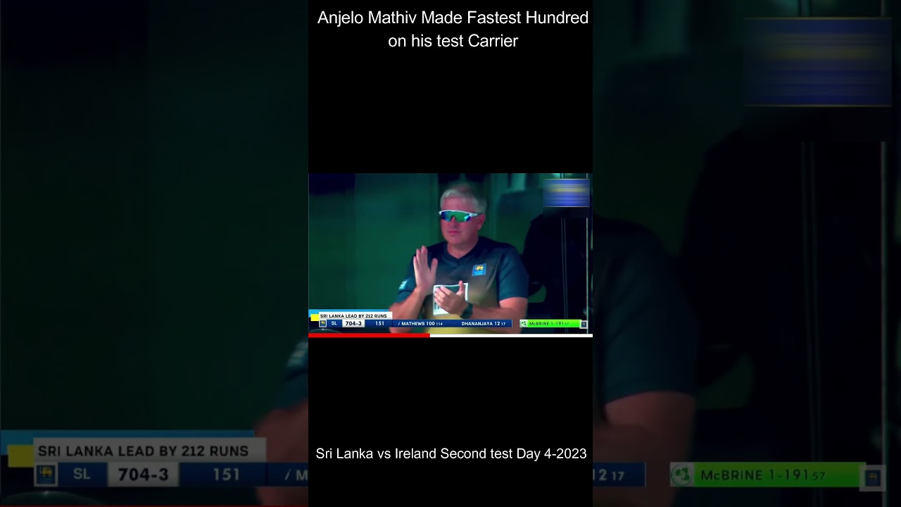 Anjalo Mathews fastest test hundred in his carrier