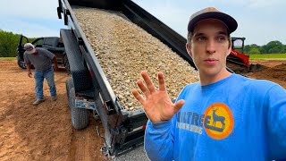 Installing a Gravel Driveway. Property Build vlog!