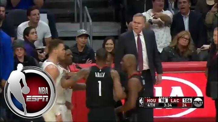 Blake Griffin and Chris Paul get chippy in CP3's r...