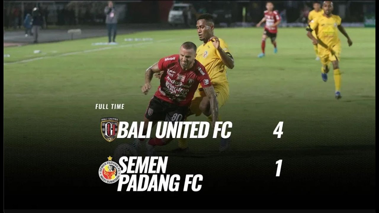 Throwback Match tahun 2019 antara Bali United FC vs Semen Padang FC
