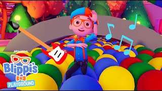 blippis indoor playground music video play roblox blippi gaming videos for kids