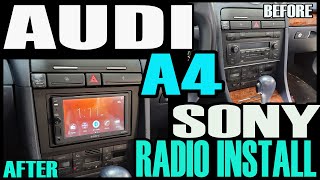 УСТАНОВКА РАДИО AUDI A4 / S4 SONY - С СИМФОНИЕЙ 2002 - 2008 гг.