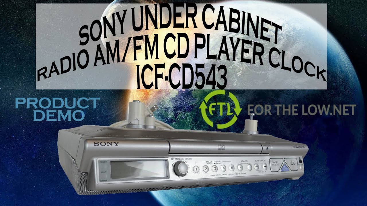 Sony Under Cabinet Radio Cd Player Radio With Am Fm Stations Icf