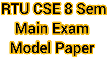 Big Data Analysis. RTU CSE 8 Sem Model paper main exam 2024.#rtu #paper #education #bigdataanalytics
