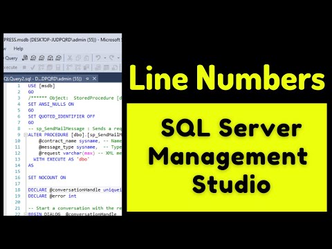 How to Enable Line numbers in SSMS | Line numbers in SQL Sever Management Studio #tipsandtricks #sql