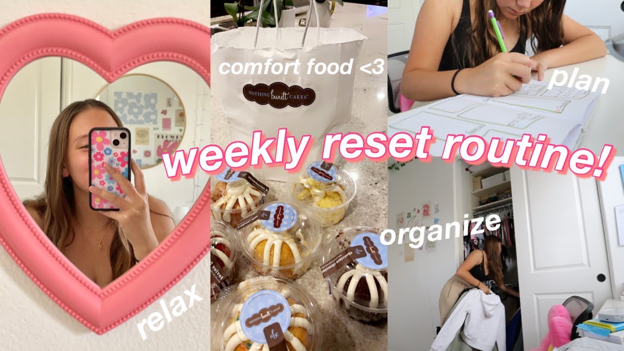 my weekly reset routine: productivity, cleaning, & self care ❀