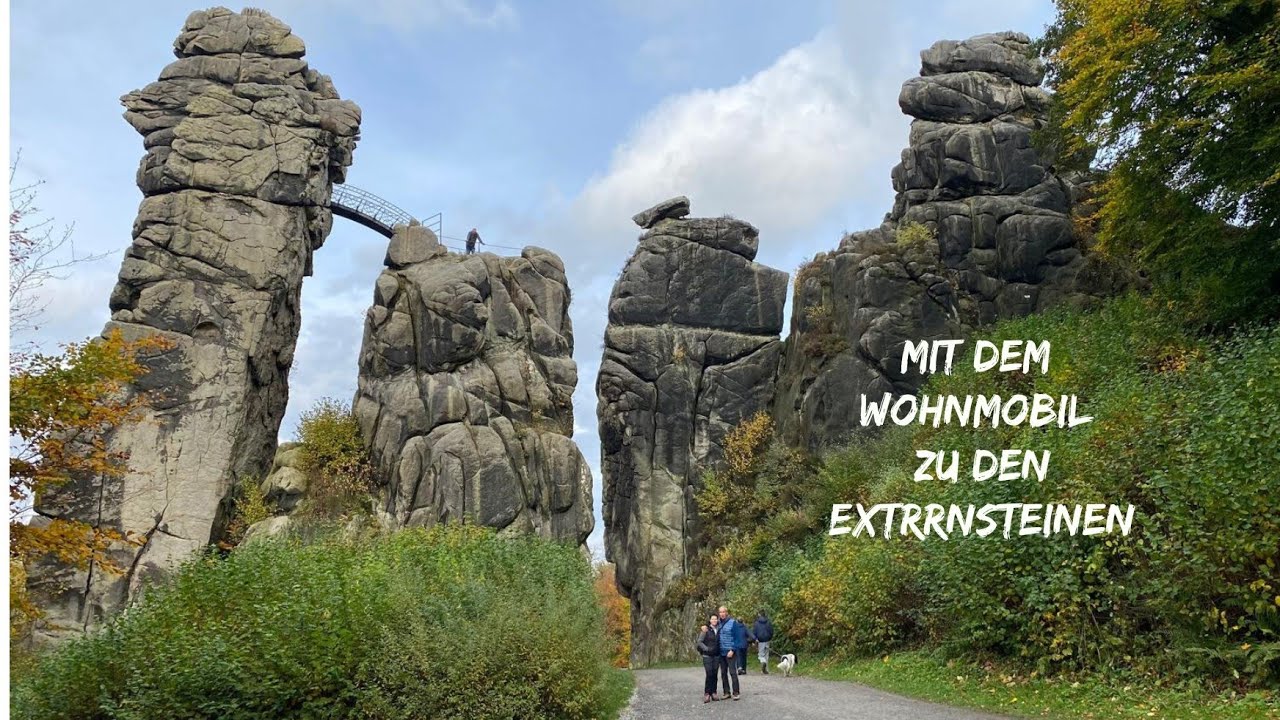 Mit dem Wohnmobil zu den Externsteinen. Super Stellplatz