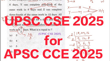 APSC Most Expected Questions for CSAT 2025 | TIME & WORK | #studywithaayang