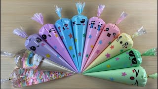Making Soft Rainbow Color Glossy Slime With Super Cute Piping Bags | Satisfying Slime Video screenshot 2