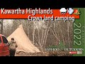 Kawartha highlands crown land camping  canvascamp tipi orland camp stove