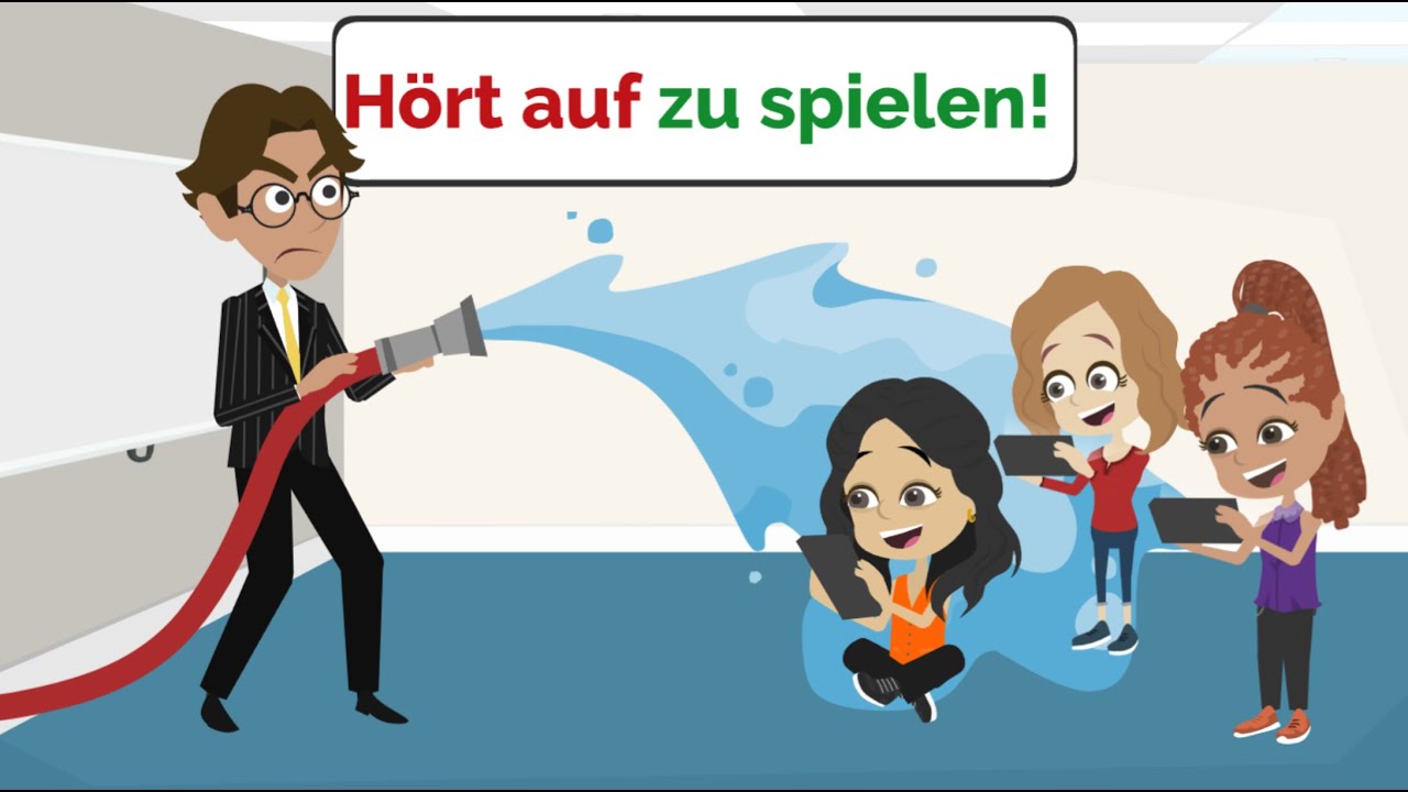 Nora kann nicht aufhören, das neue Spiel zu spielen | Deutsch Lernen