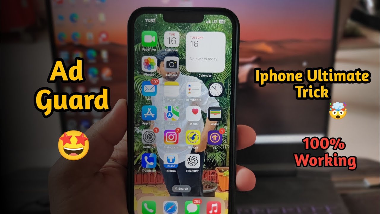 Ultimate Trick 🤯 || Iphone Tips 2025.Iphone Pe Adguard Kaise lagaye 