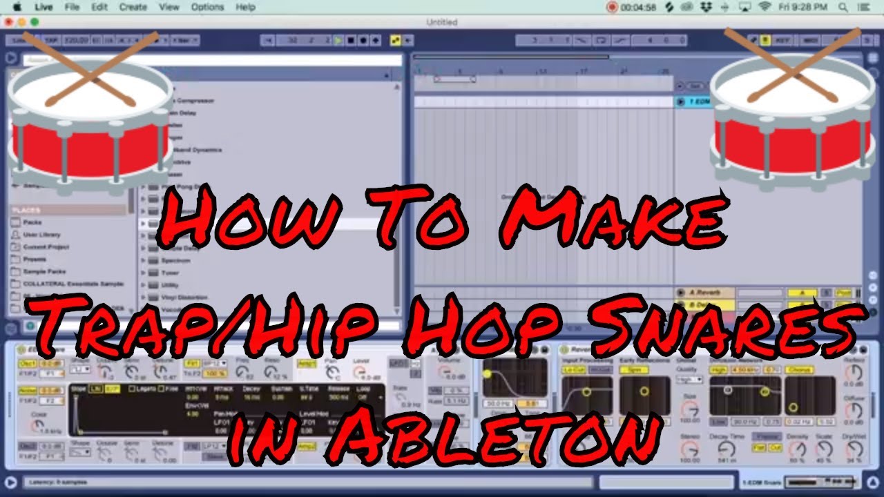 How to make Trap/Hip Hop Snares in Ableton Analog - YouTube