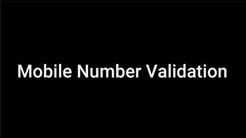 Mobile Number Validation in Oracle Apex