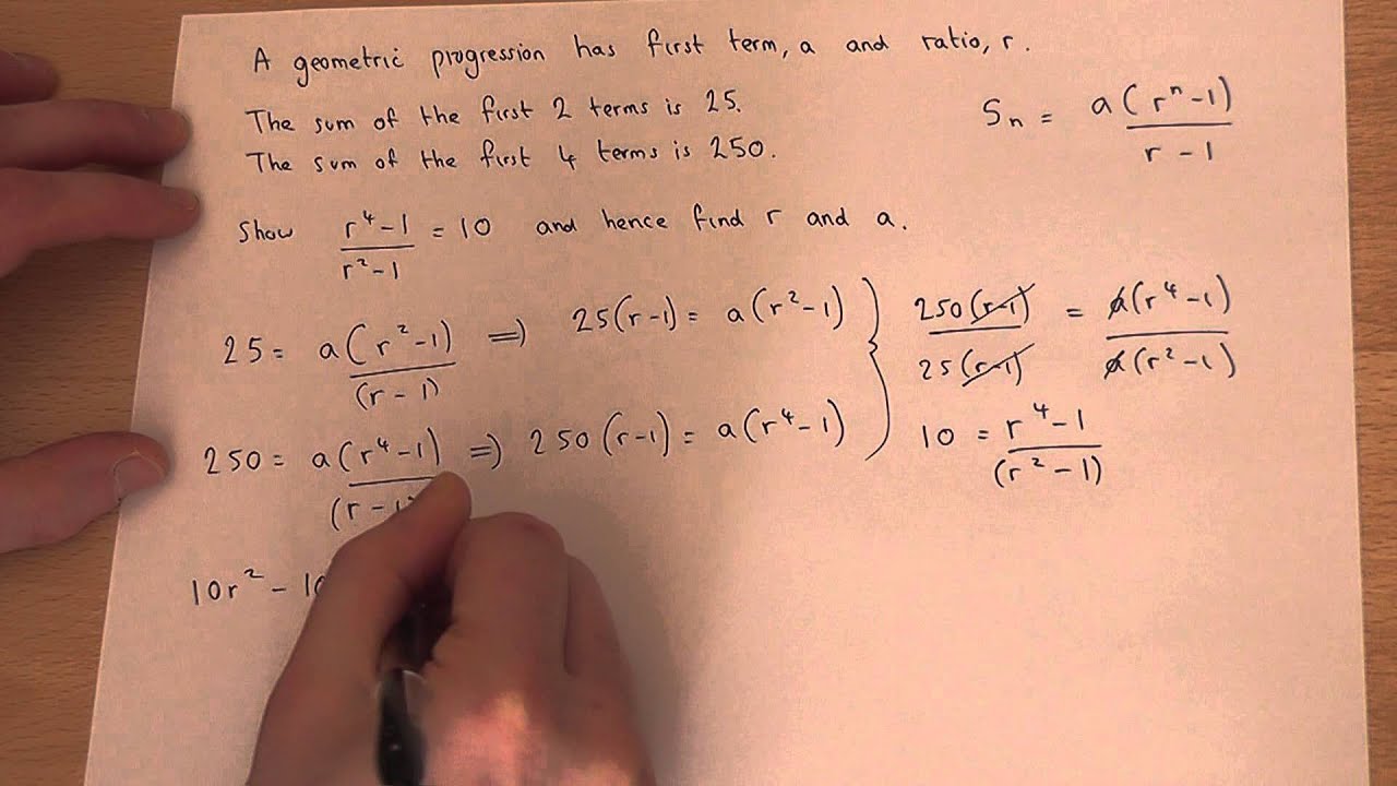 geometric sequence problem solving