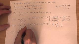 Geometric Sequences : Solving problems involving geometric sequences