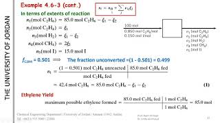 Lec # 4-8: Multiple Reactions, Yield, and Selectivity