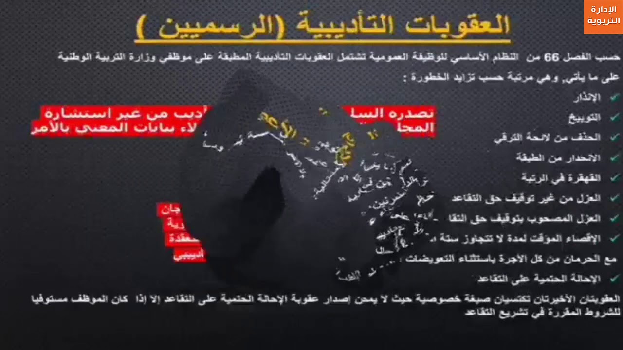 المسؤوليات و العقوبات التاديبية