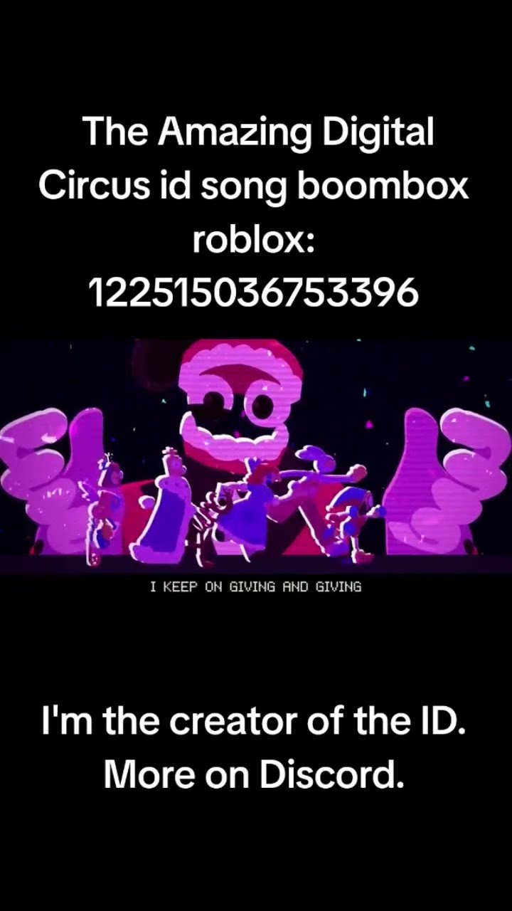 Amazing Digital Circus Id Song Boombox Roblox Roblox Boombox Oar2 