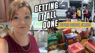 Getting It ALL Done Before Homeschool Starts + ALDI Haul! | Busy Mom Vlog
