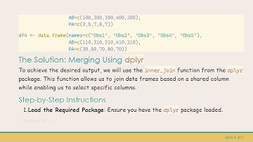 Merging Data Frames in R: How to Combine by Common Column and Select Specific Columns with dplyr