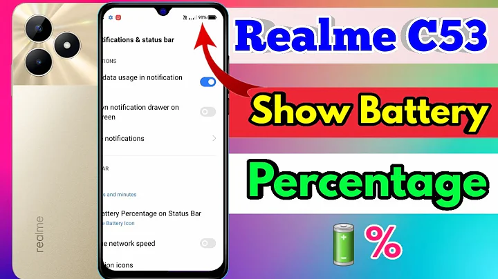 realme c53 battery percentage kaise show kare, realme c53 battery percentage setting