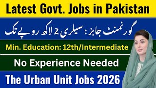 Urban Unit Jobs 2026 | Punjab Government Jobs | Latest Govt Jobs in Pakistan Today | Apply Online screenshot 2