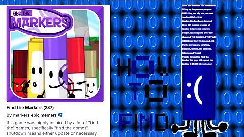 How to get ErRoR marker in find the markers #roblox