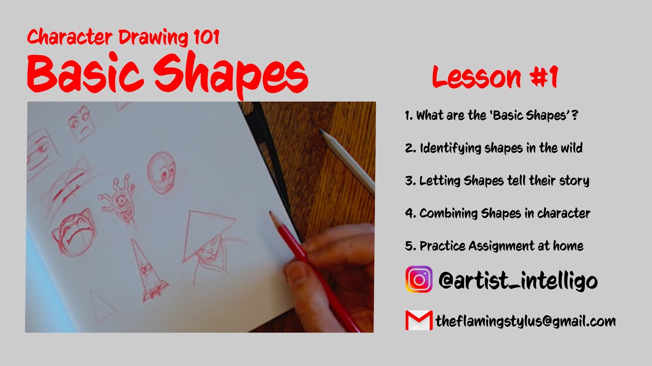 Character Drawing 101 | Basic Shapes [Lesson #1] - YouTube