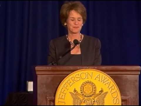 Kathleen Kennedy Townsend accepting a Jefferson Award on behalf of Senator Edward Kennedy - 2009