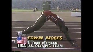 Olympics - 1984 Los Angeles - Track - Mens 400m Hurdles Finals - USA Edwin Moses  imasportsphile