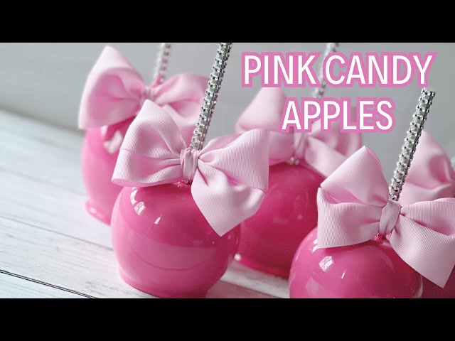 Perfect Pink Candy Apples Recipe | Easy DIY Tutorial #candyapples #pink #valentinesday class=