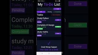 How I Built a Modern To-Do App Using Python #codingnewbie #python #viralshorts