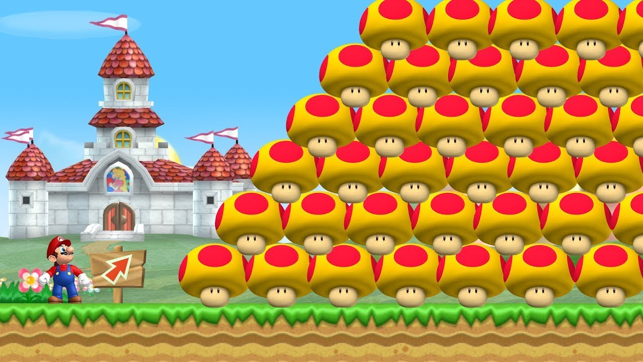 Can Mario Collect 999 Mega Mushrooms in New Super Mario Bros. Wii? (HD