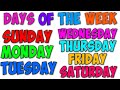 Days of the week in English. Дни недели на английском для детей