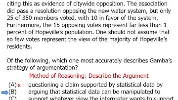 June 2007 LSAT, Section 2, Logical Reasoning, Question 20, Explanation