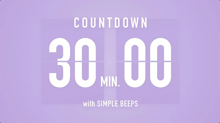 30 Minute Countdown Timer ⏳ Flip Clock with Bell Alerts 💜🔔