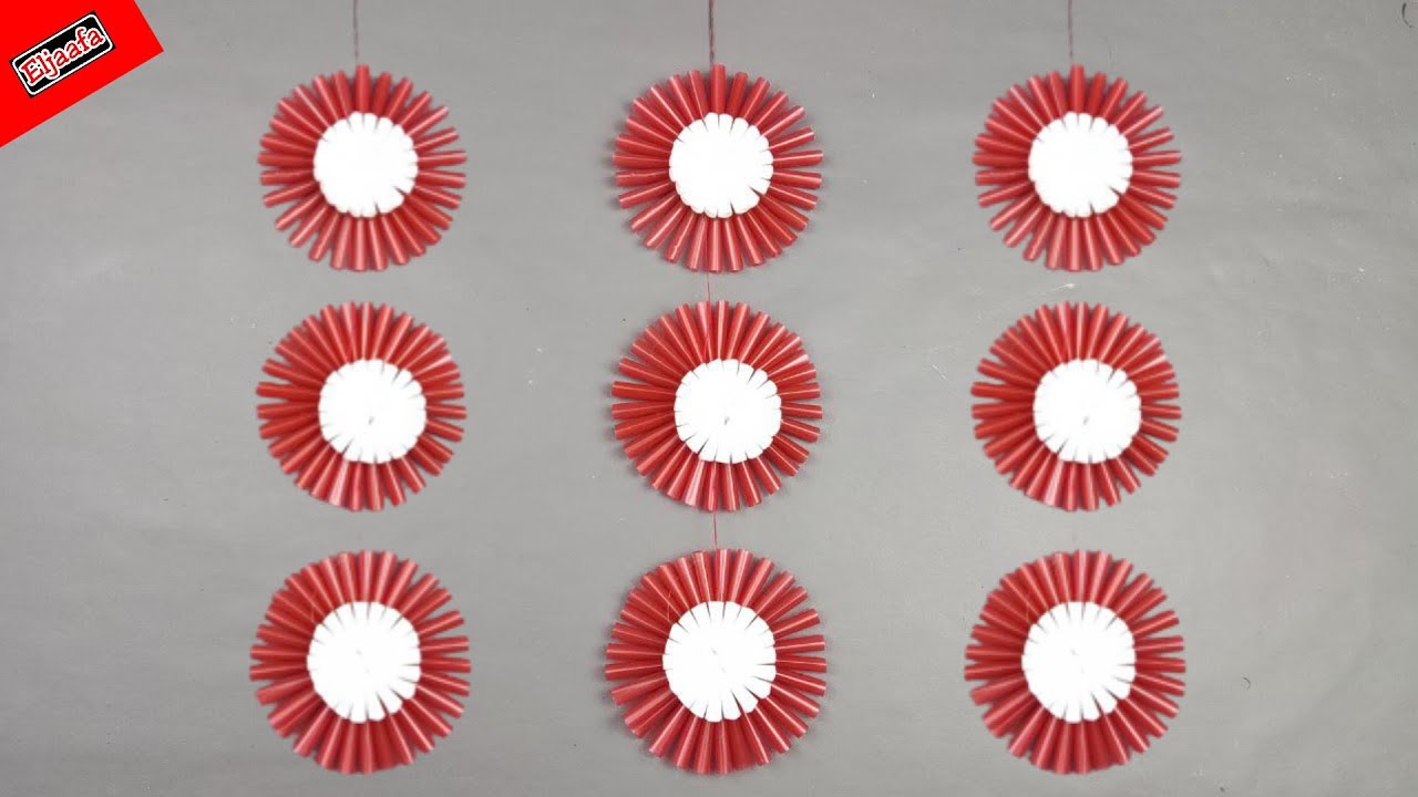 Hiasan Merah Putih 17 Agustus dari Sedotan yang Mudah | Ide Kreasi Dekorasi kreatif