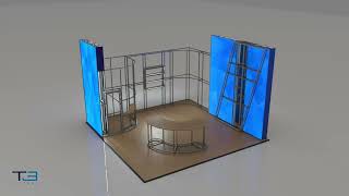 T3 Trade Show Booth Assembly Animation
