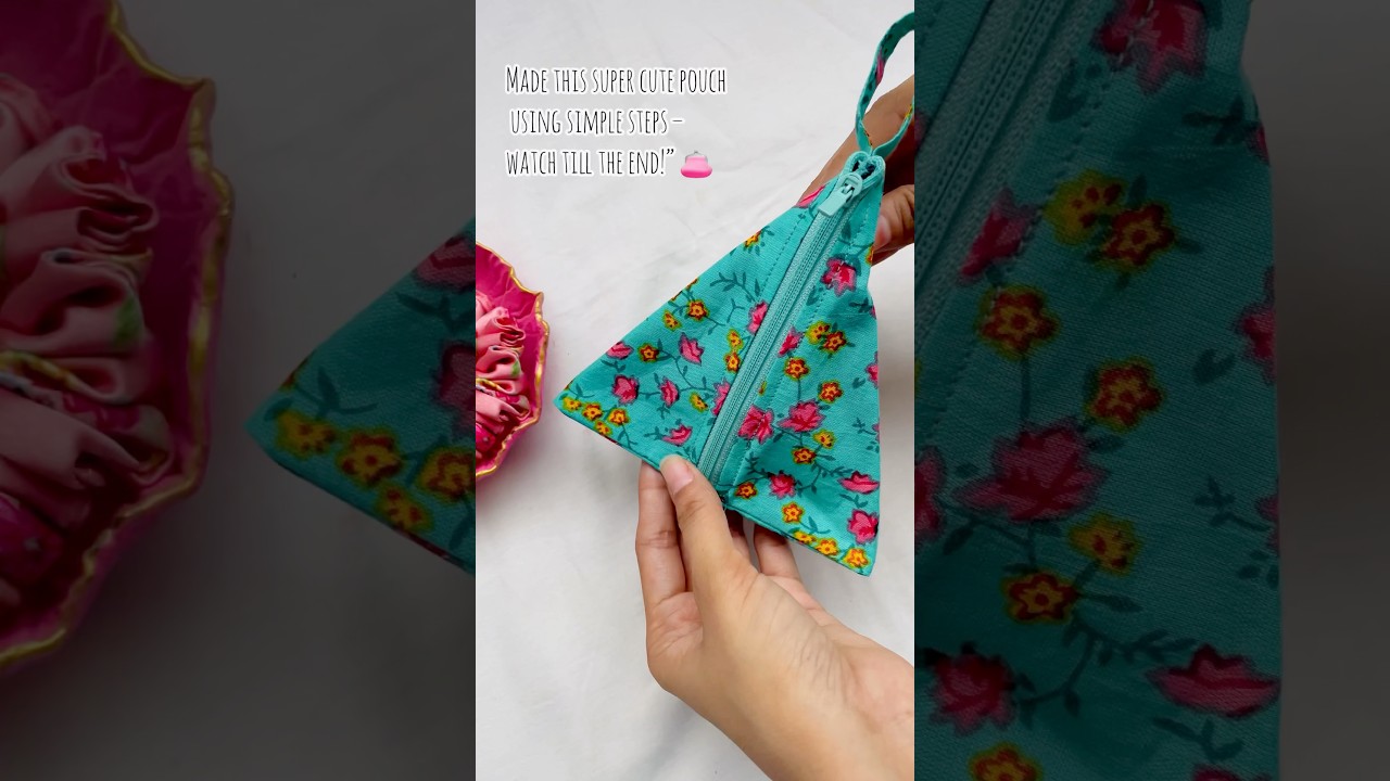 DIY Triangle Coin Pouch | Easy Zipper Pouch Sewing Tutorial
