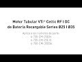 Programación - Motores VTi® Celtic RF   DC con Batería Interna Recargable