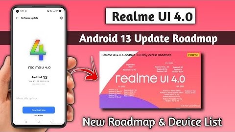 Roadmap,Device List, Release date Realme UI 4.0 New Update, Realme UI 4.0 Android 13 Update official