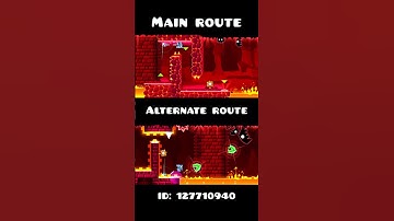 Fingerdash - Main Route vs. Alternate Route | Geometry Dash 2.2 #shorts #geometrydash #gd