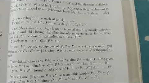 subspace of a finite dimensional Euclidean space part 2